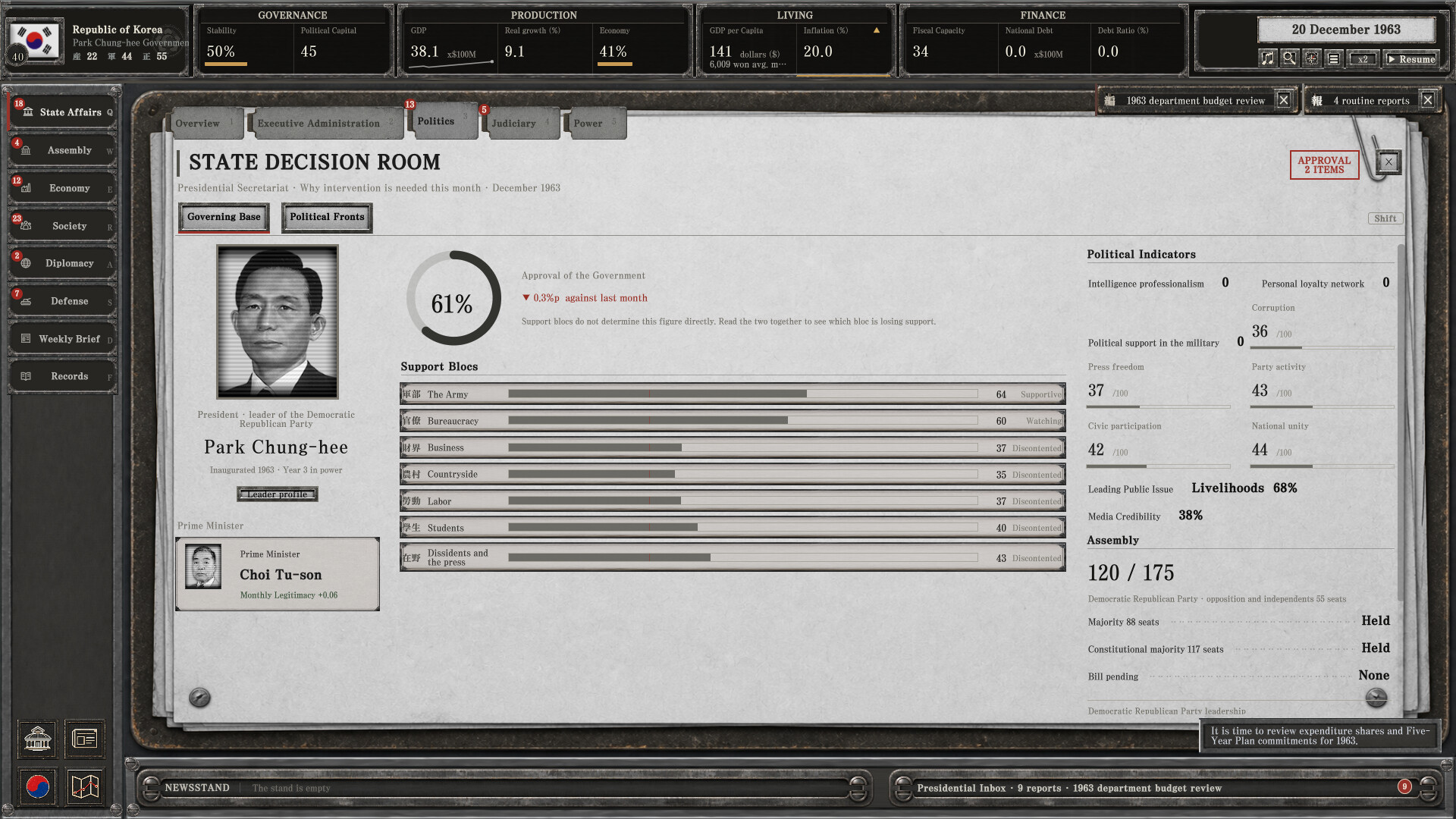 Screenshot For the Fatherland: Chronicle of Park Chung-hee
