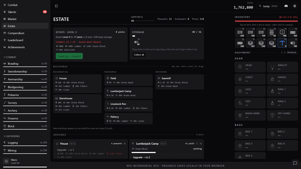 RPG Incremental Idle Demo 스크린샷 1