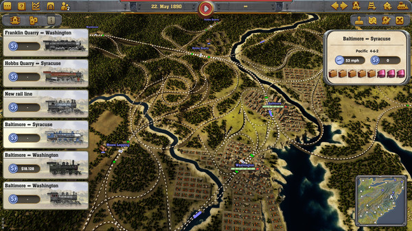 Screenshot z Railway Empire