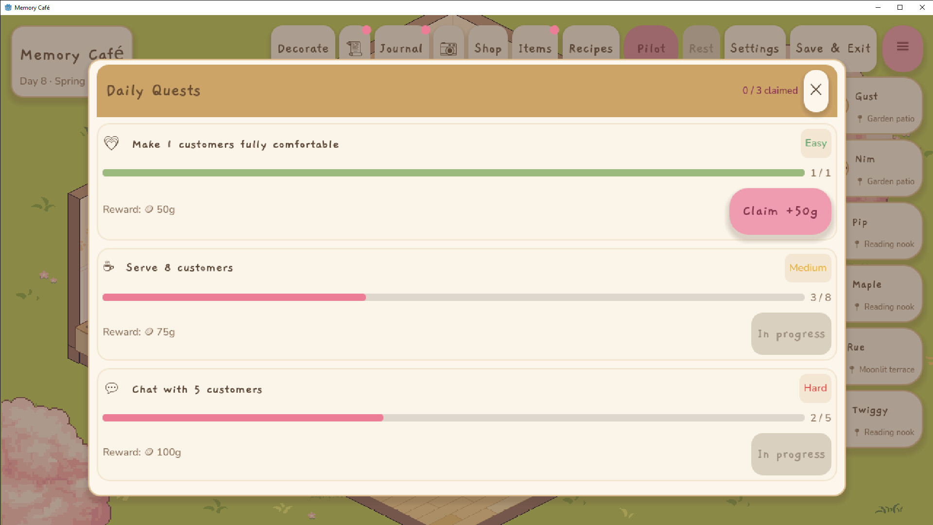 memory cafe screenshot 8