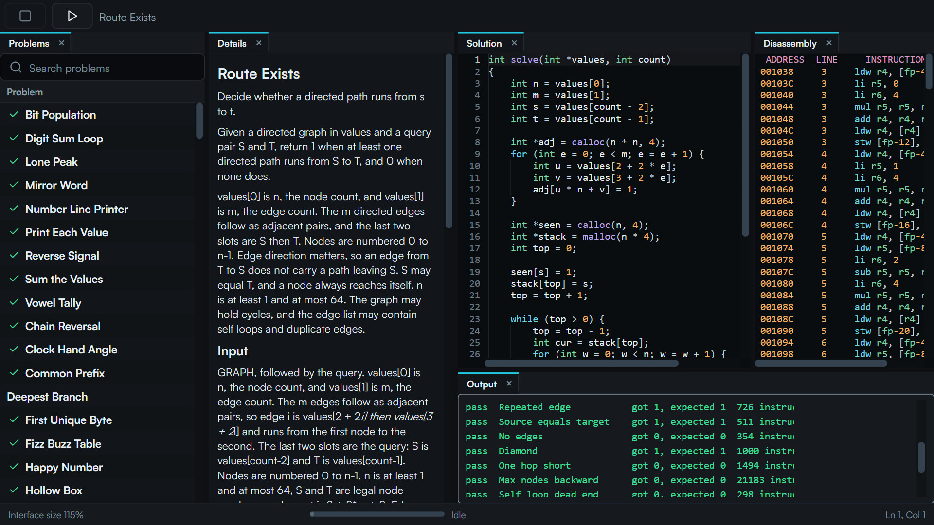 Algorithms screenshot