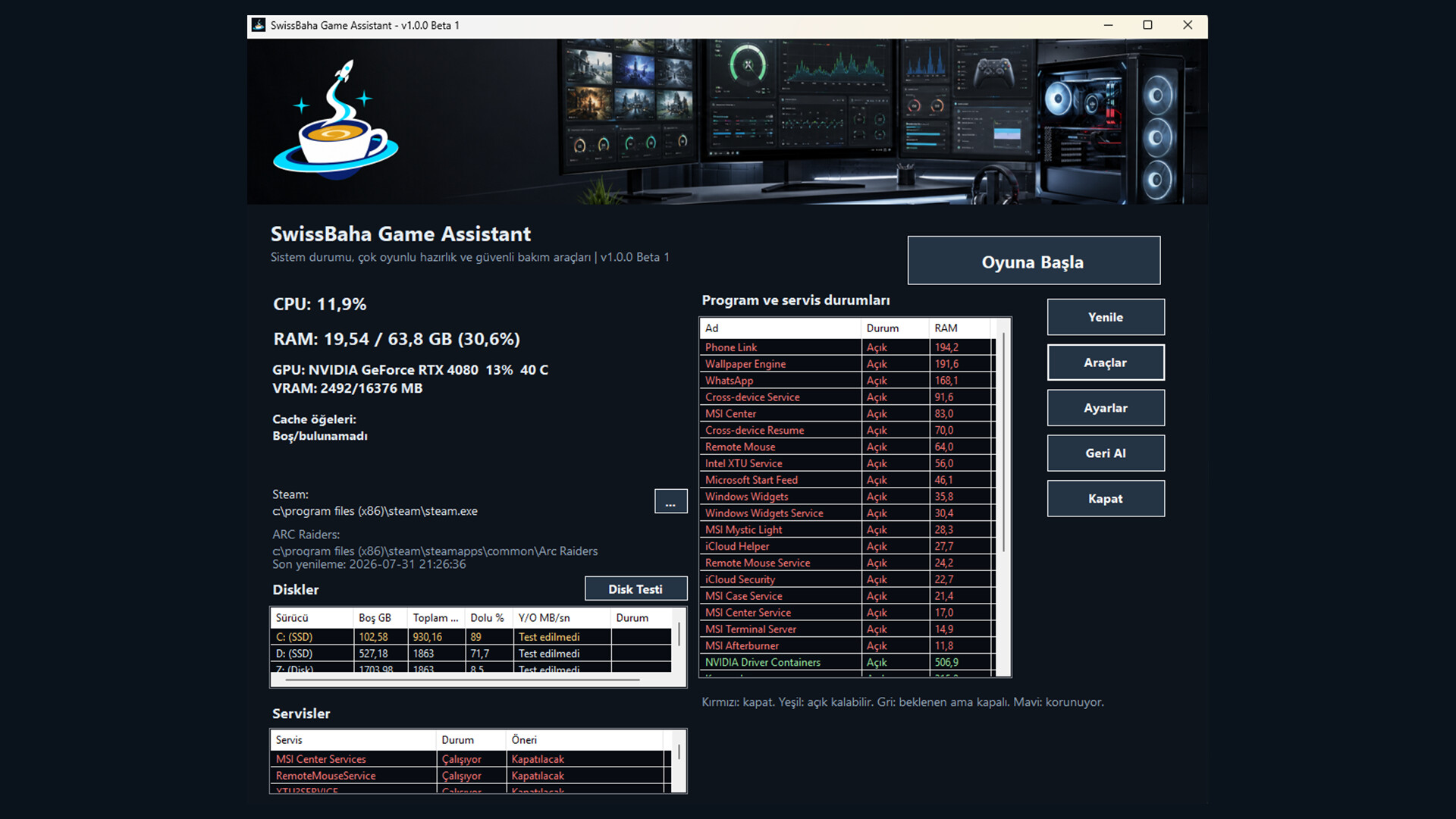 SwissBaha Game Assistant screenshot 1
