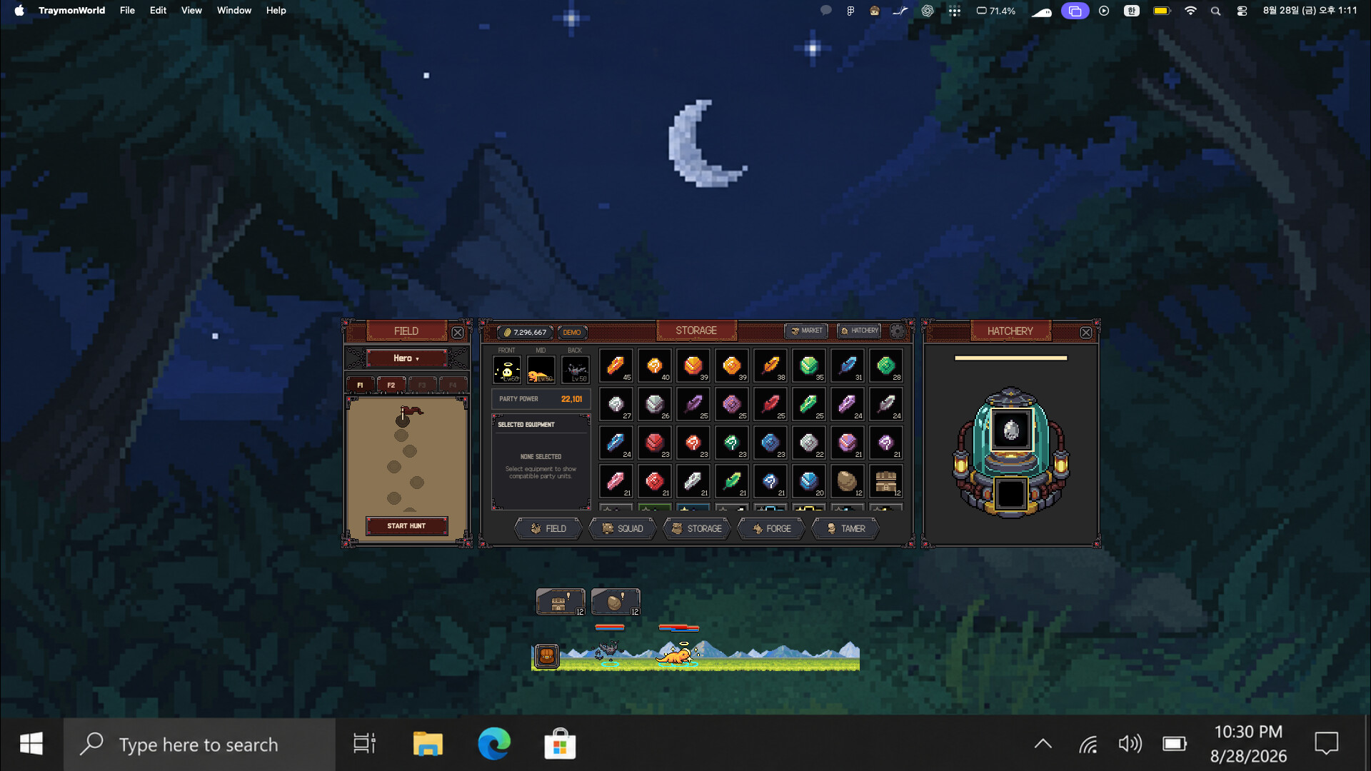 Traymon World: Taskbar Monster RPG screenshot #2