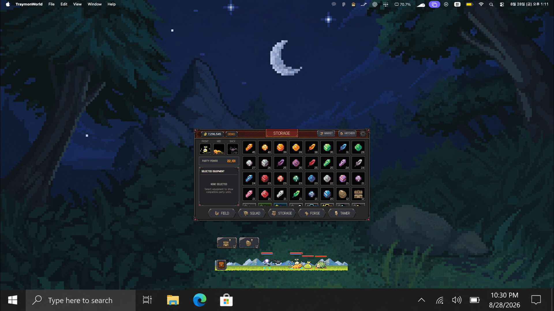 Traymon World: Taskbar Monster RPG screenshot #4