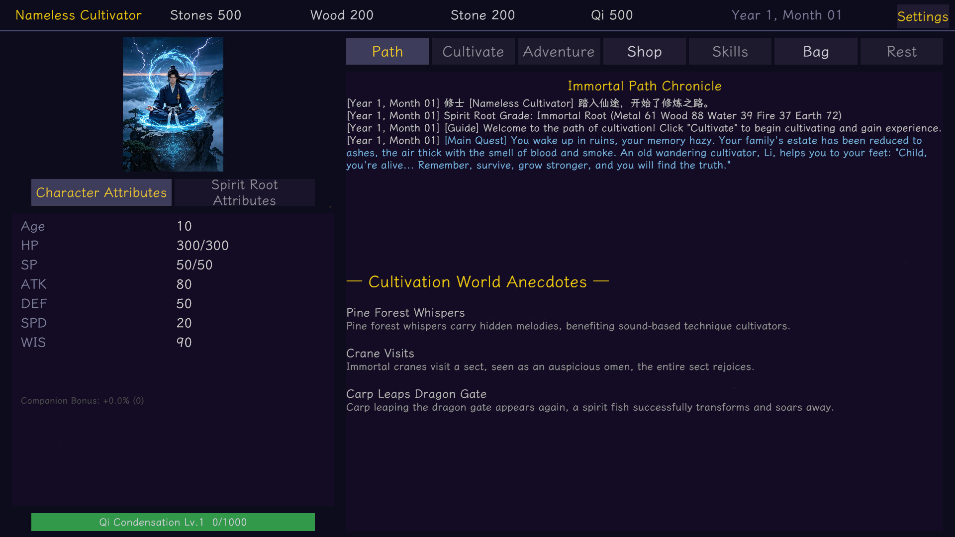 Tales of Immortal Cultivation screenshot 1