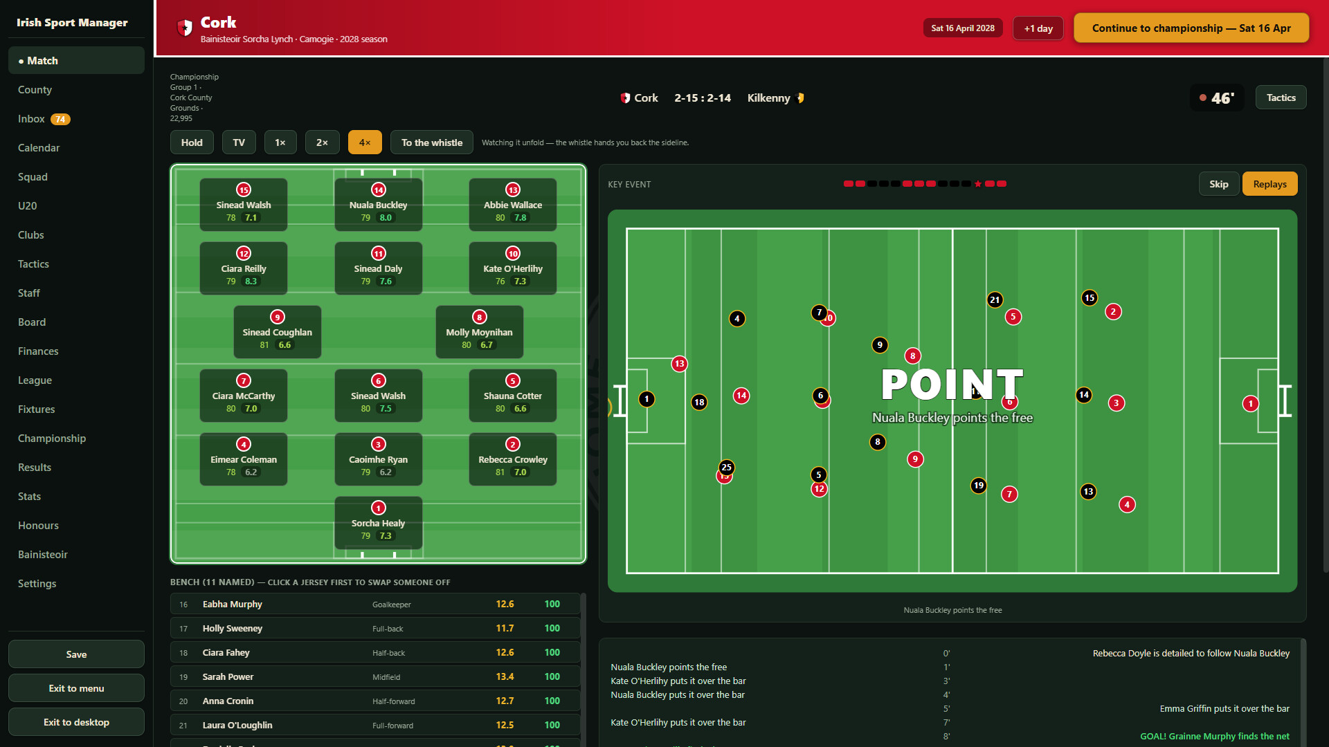 Irish Sport Manager screenshot 2