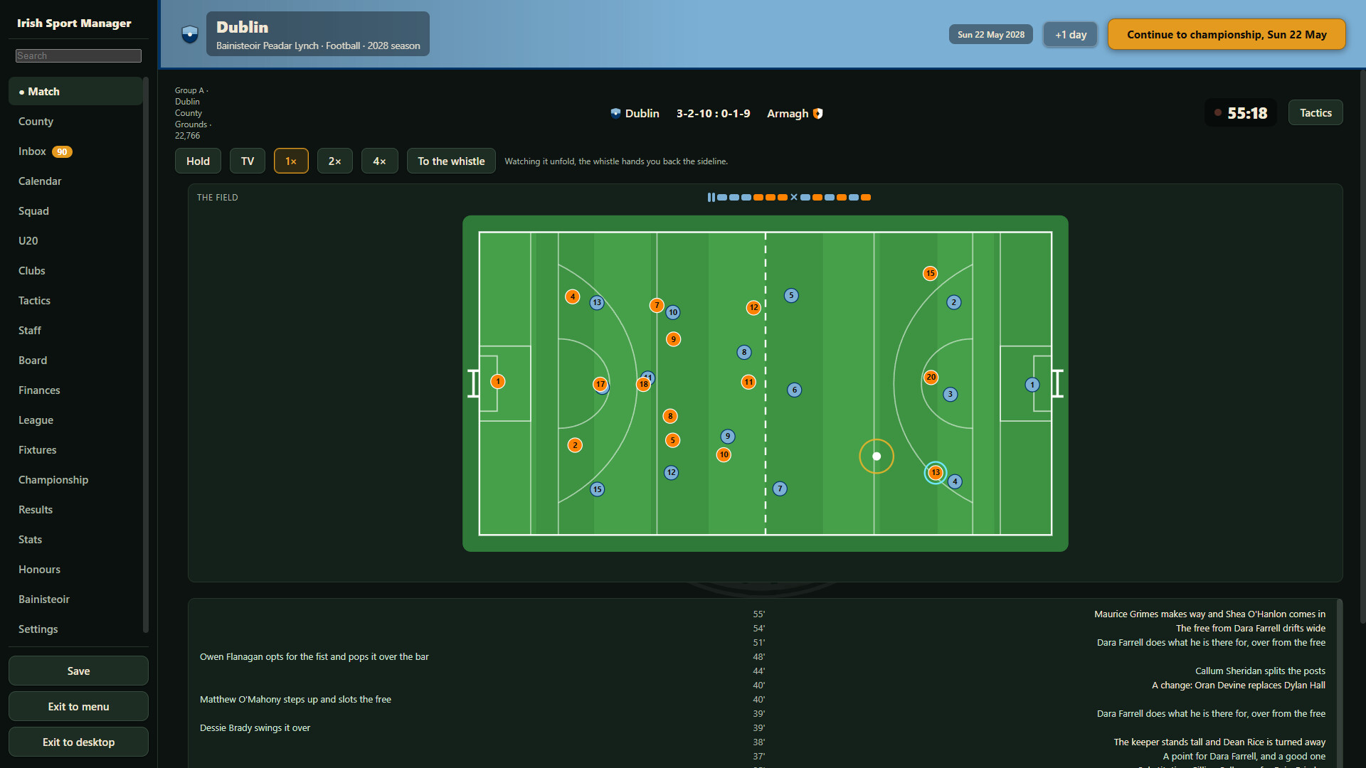 Irish Sport Managerのスクリーンショット 1