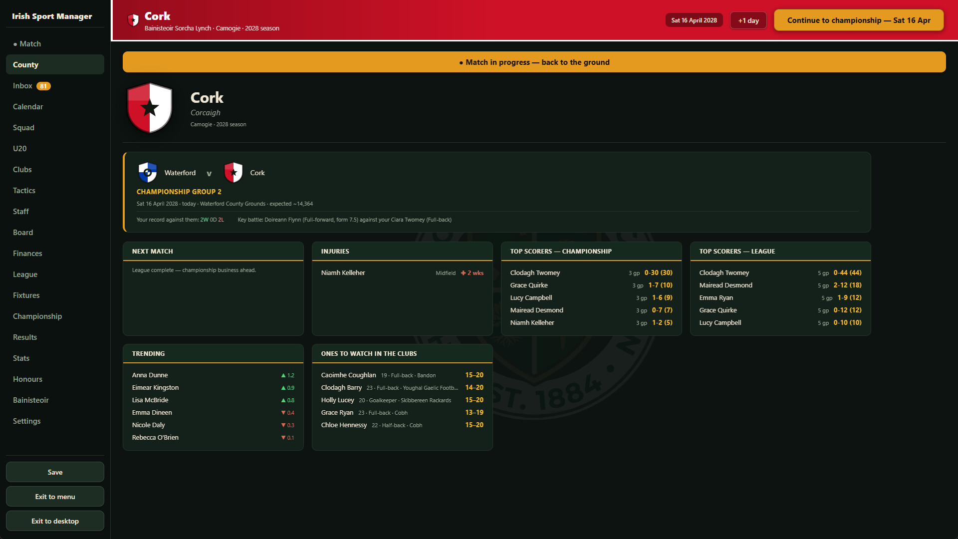 Irish Sport Manager screenshot 10
