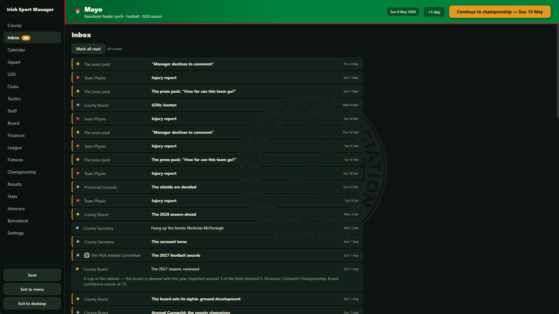 Irish Sport Manager screenshot 12