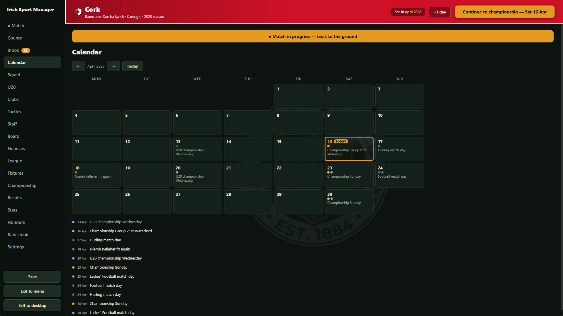 Irish Sport Manager screenshot 6
