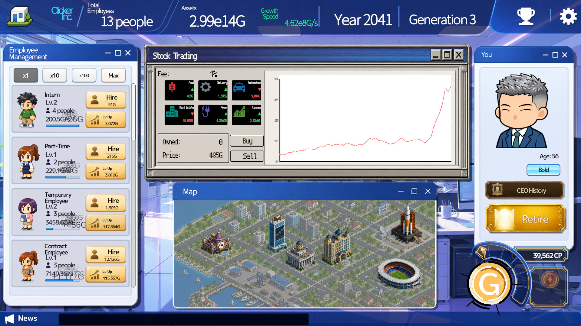Clicker Inc. - Generational Succession screenshot #1