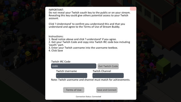 Screenshot z Stream Buddy