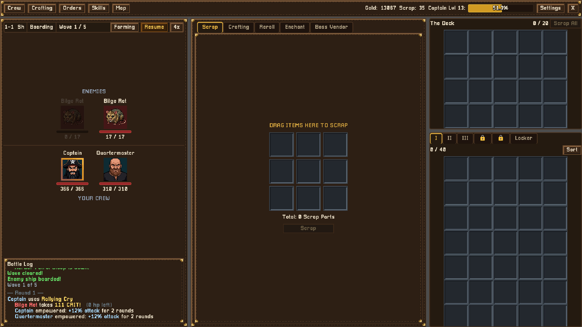 Cursed Waters: Idle RPG — gameplay screenshot 1