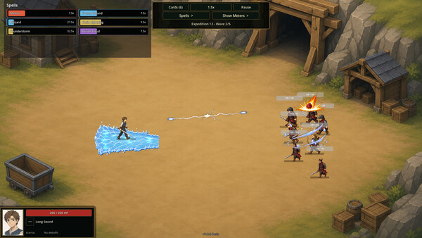 Large battle with spells