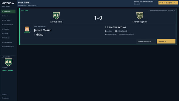 Matchday: Player Career screenshot 5