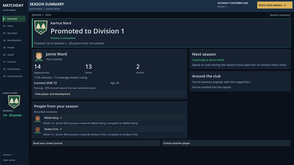 Matchday: Player Career screenshot 7