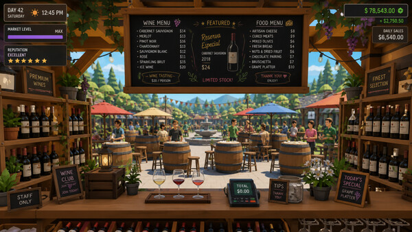 Outdoor Wine Market Simulator 스크린샷 4
