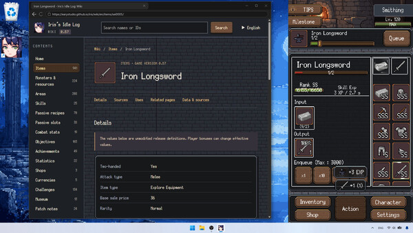 Iris's Idle Log screenshot 1