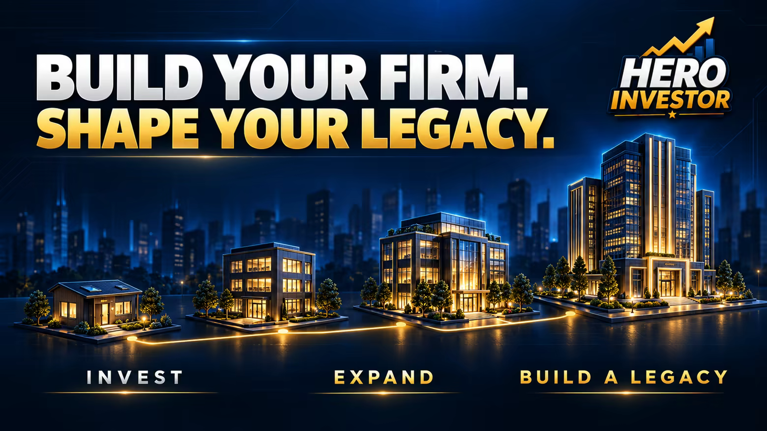 Hero Investor: build your firm from a home office into a corporate headquarters.