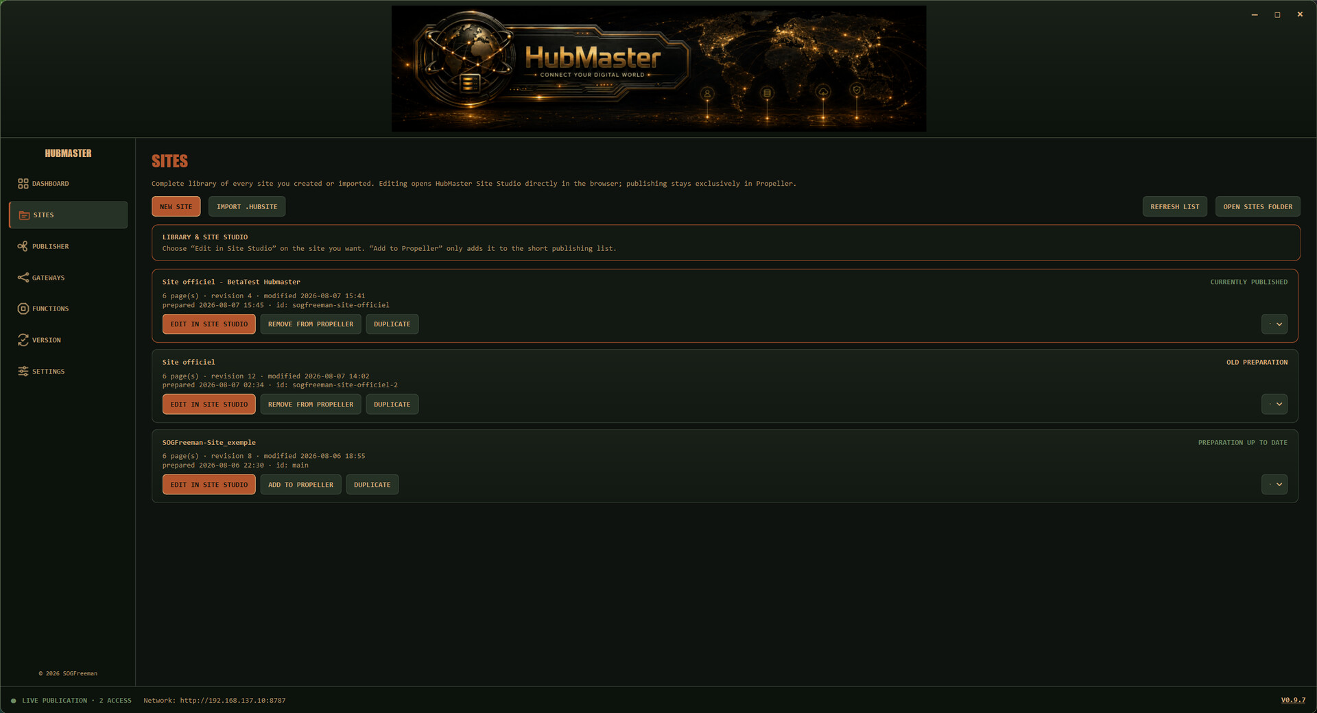 HubMaster screenshot 2