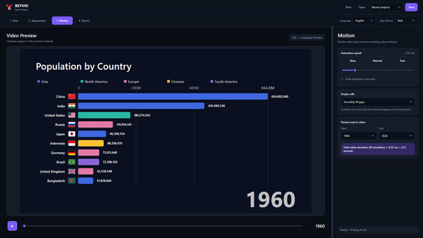 Beyvio: 데이터 영상 제작기 스크린샷 3