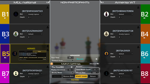 Enkhbayar's Olympiad Chess: Multi-Board Team Matches screenshot 8