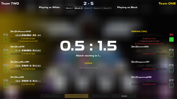 Enkhbayar's Olympiad Chess: Multi-Board Team Matches screenshot 2