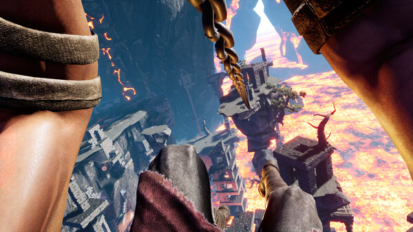 Screenshot of Downward: Enhanced Edition gameplay showing in-action mechanics