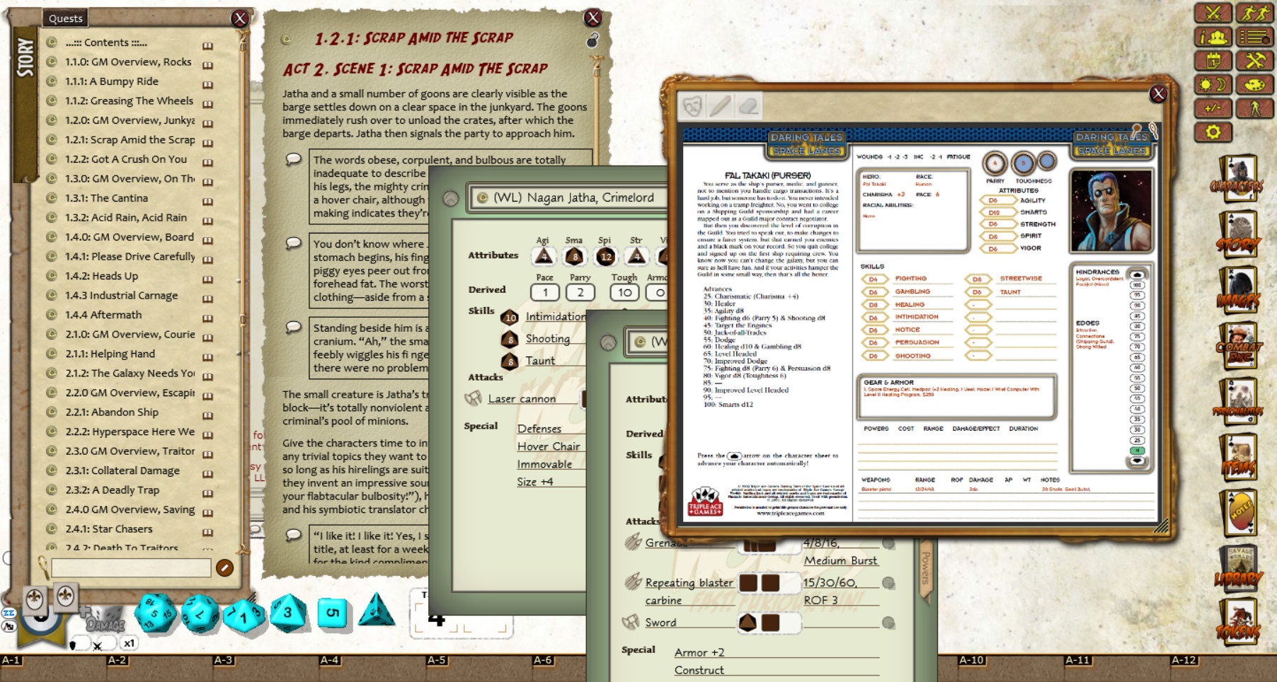 Fantasy Grounds - Waylaid on Wayland & Gunboat Diplomacyのスクリーンショット 1