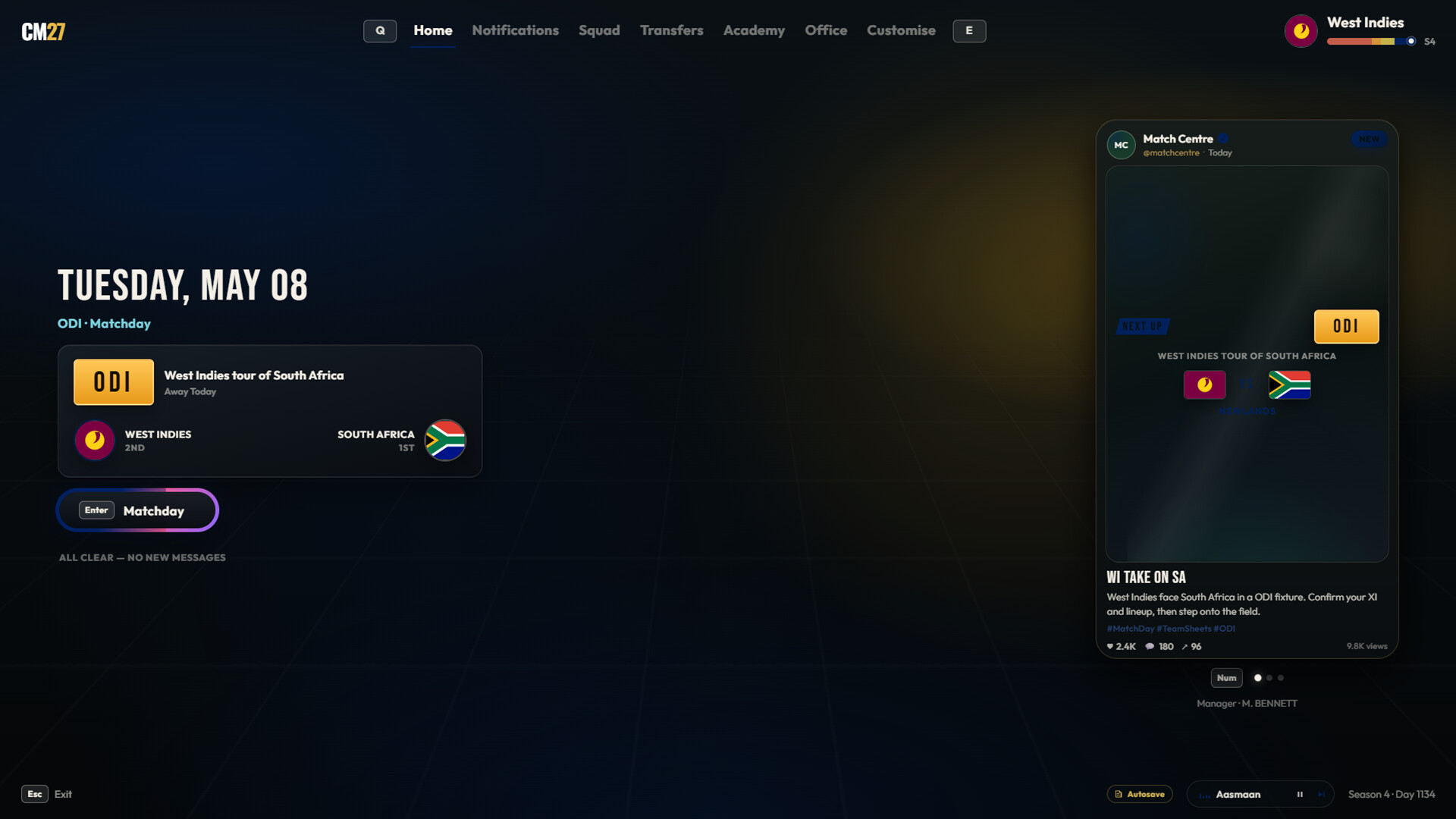 Cricket Manager 27 screenshot #5