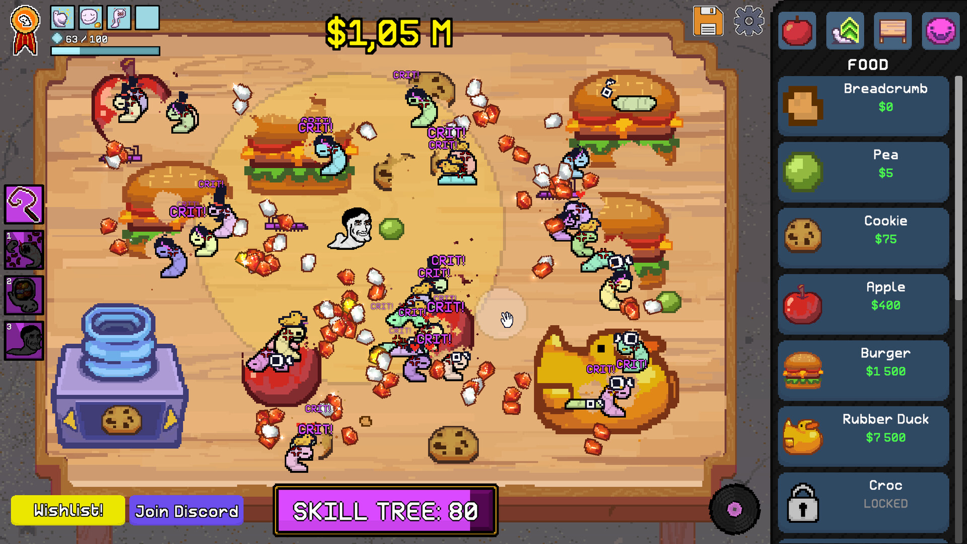 『Worm Capitalist』のスクリーンショット