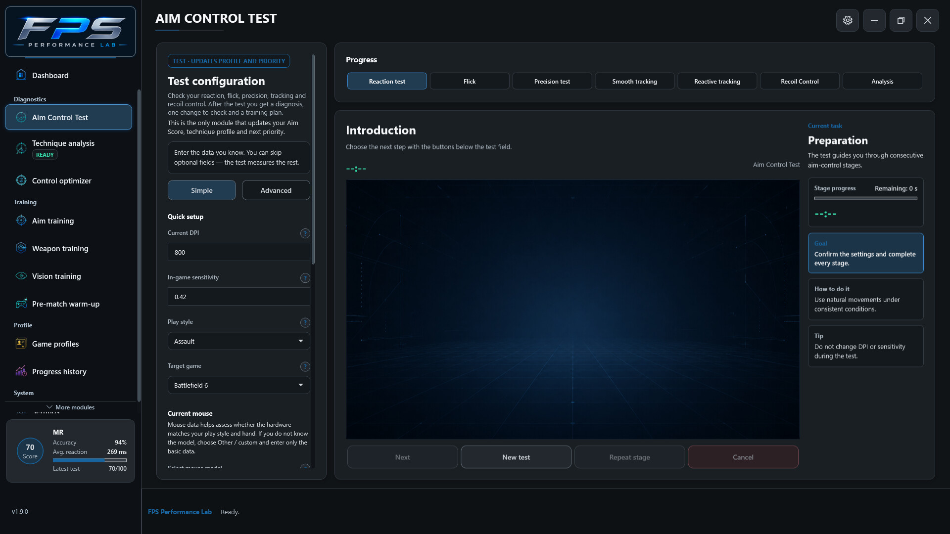 FPS Performance Lab screenshot 2