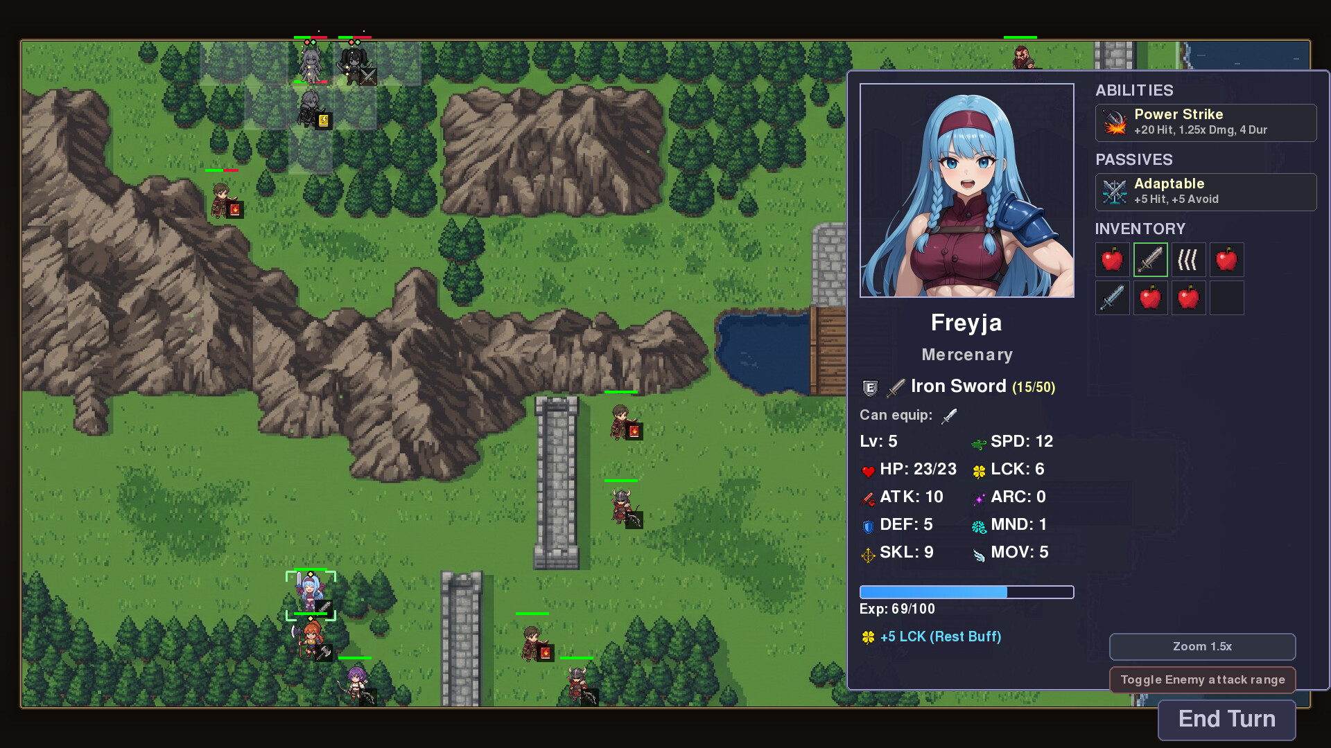 StrongGirls Tactics screenshot #2