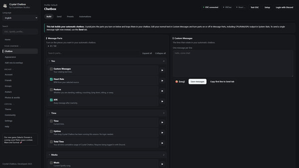 Crystal Chatbox screenshot 2