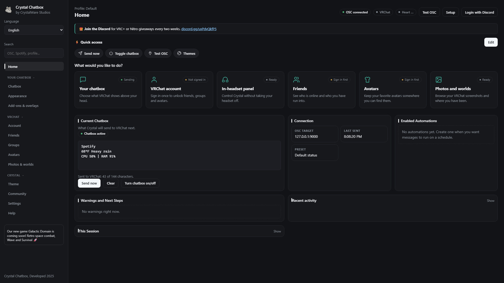 Crystal Chatbox official screenshot 1