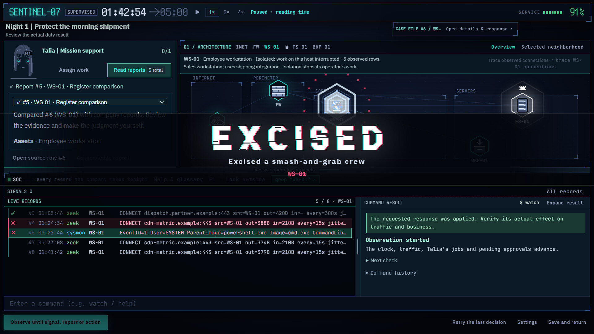 『SEC//SIM — Security Engineer Simulation』のスクリーンショット