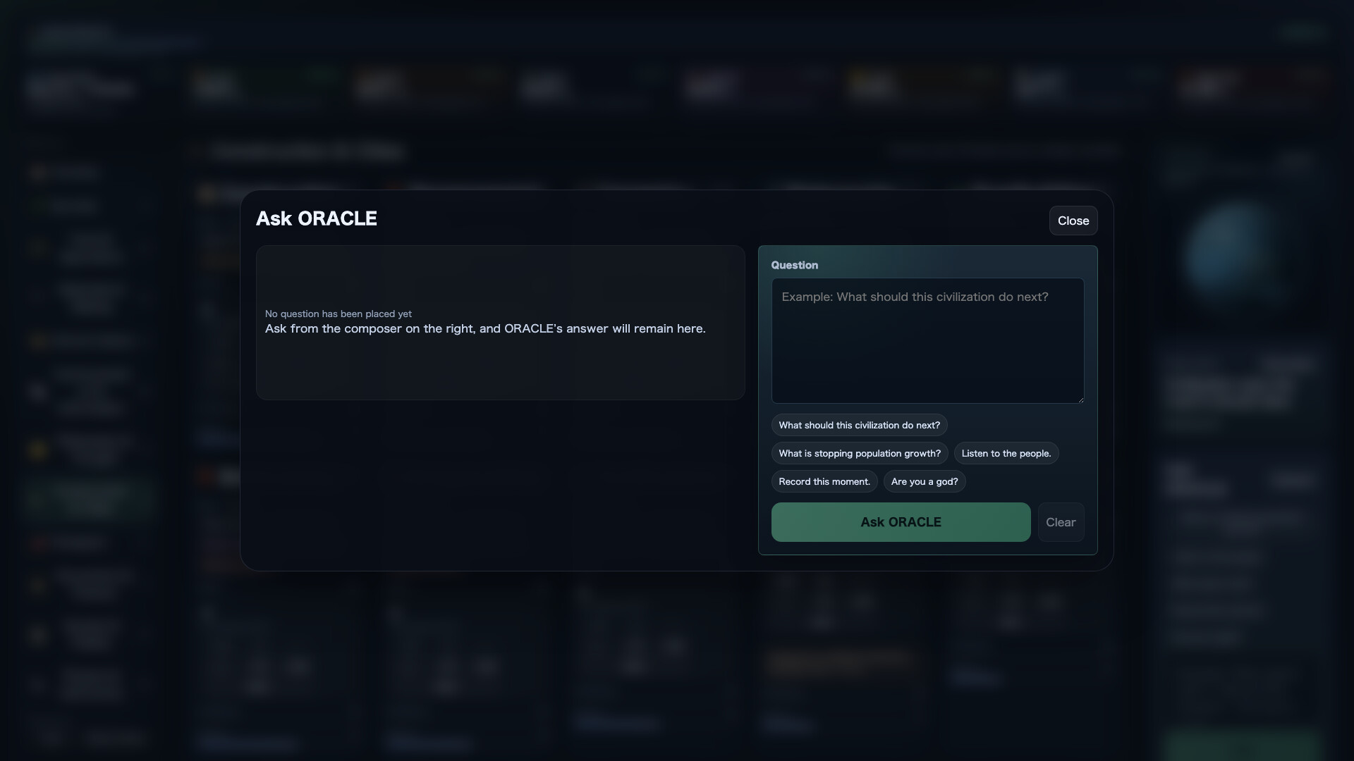 ORACLE: Humanity, Automated — gameplay screenshot 3