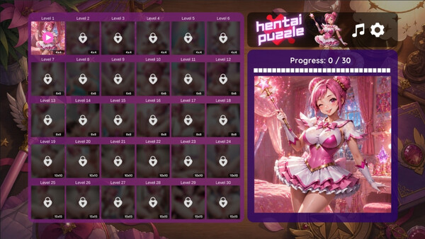 Hentai Puzzle: Luna — скриншот 4