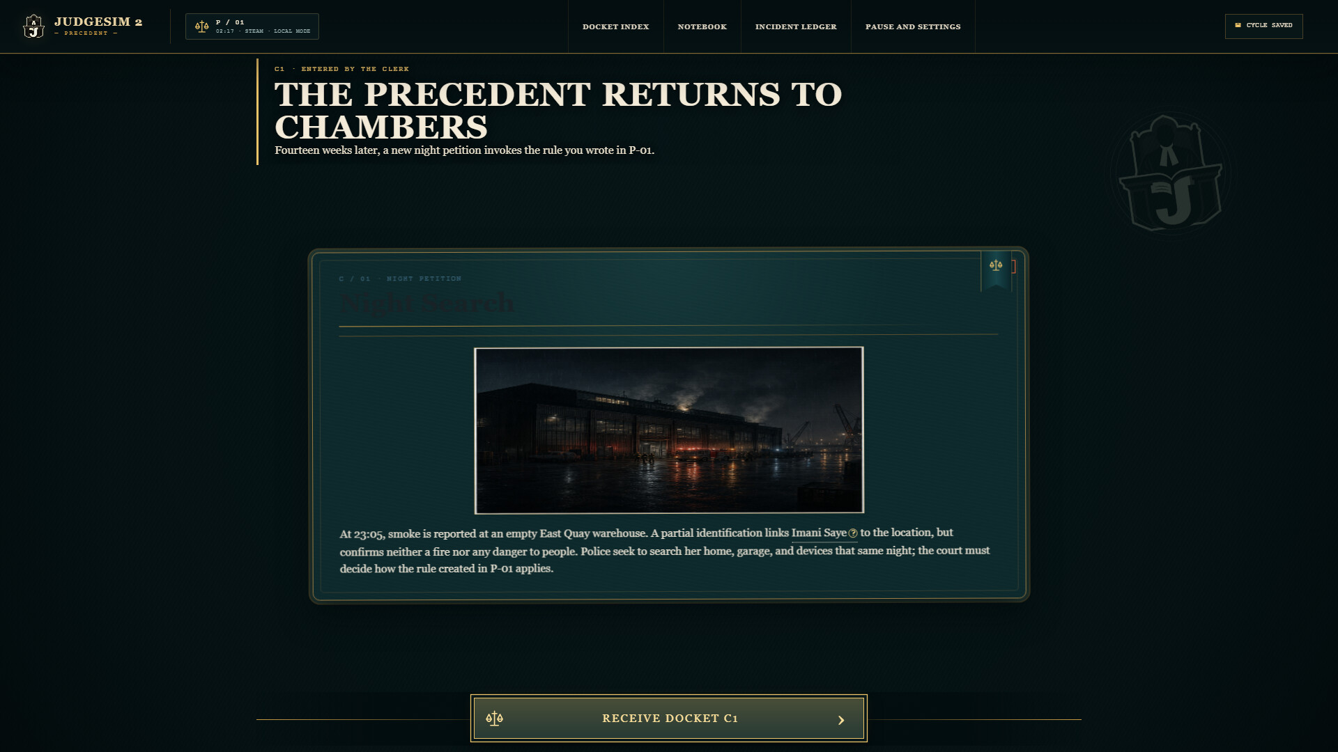 Judge SIM 2 Precedent screenshot