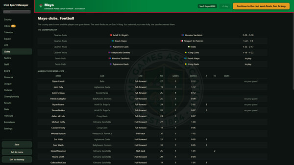 Irish Sport Manager Demo 스크린샷 4