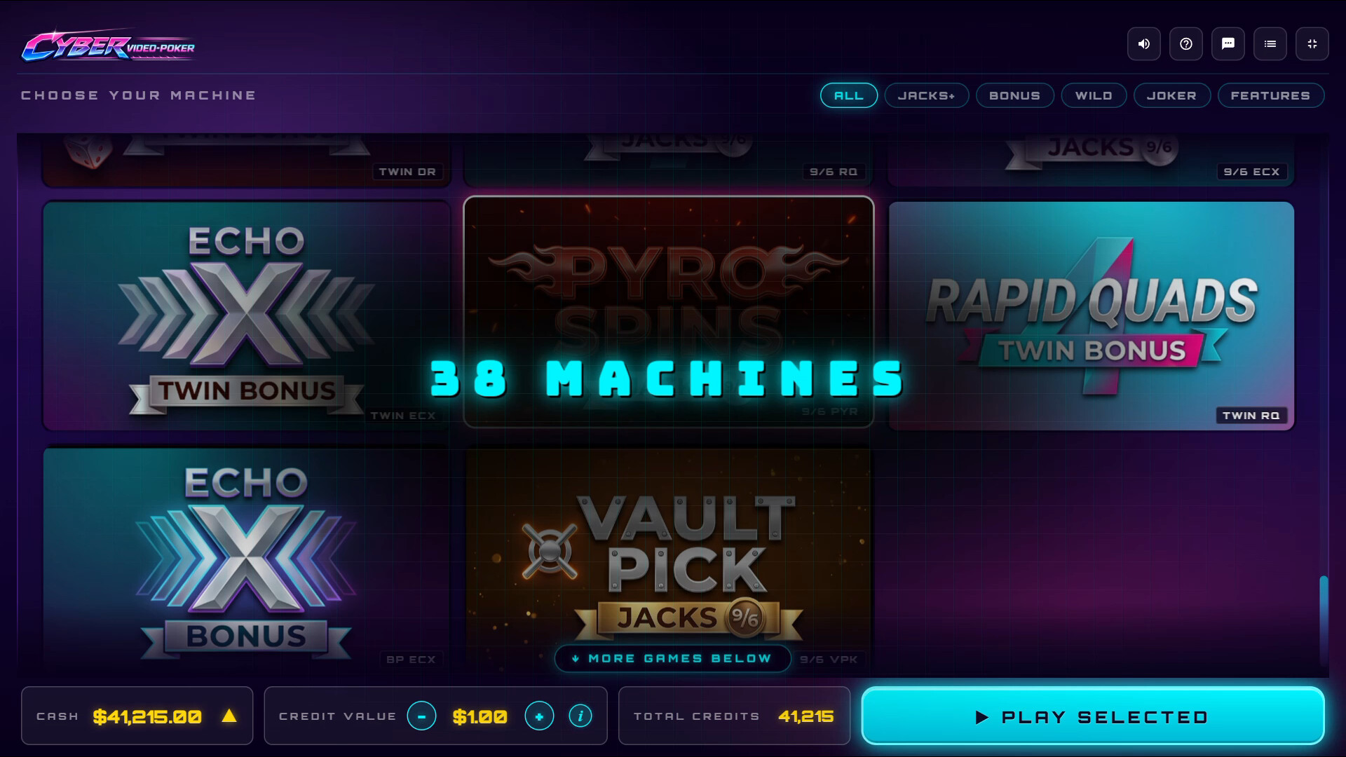 Cyber Video Poker screenshot