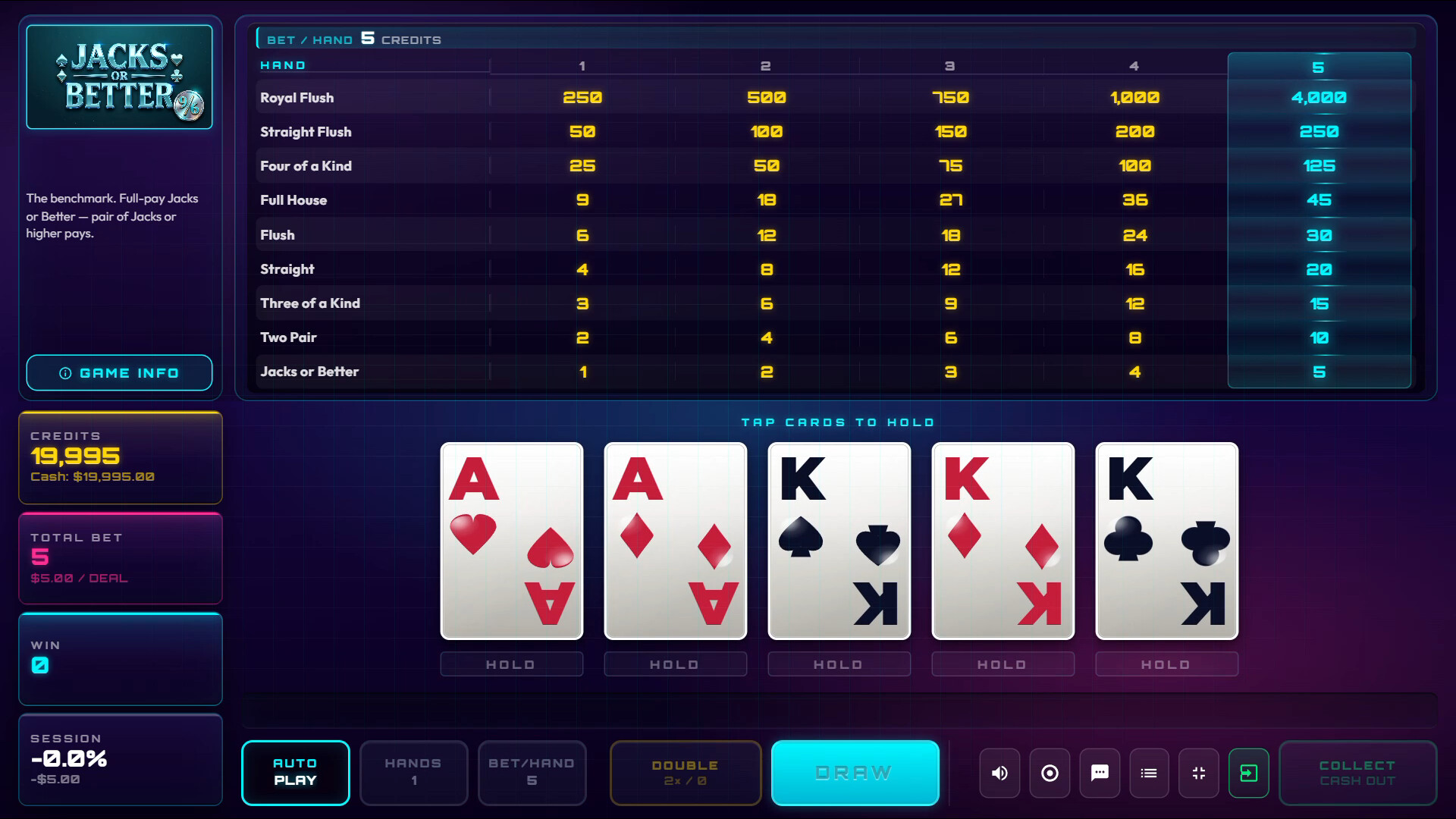 Cyber Video Poker screenshot
