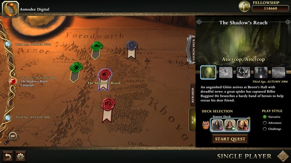 Screenshot z The Lord of the Rings: Adventure Card Game - Definitive Edition