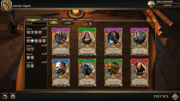 Screenshot z The Lord of the Rings: Adventure Card Game - Definitive Edition