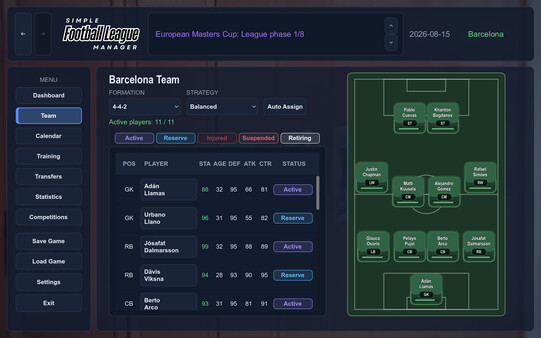 Simple Football League Manager 스크린샷 2