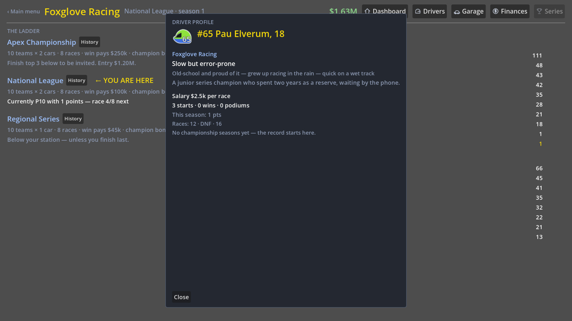 Backmarkers: A Racing Management Sim screenshot 9