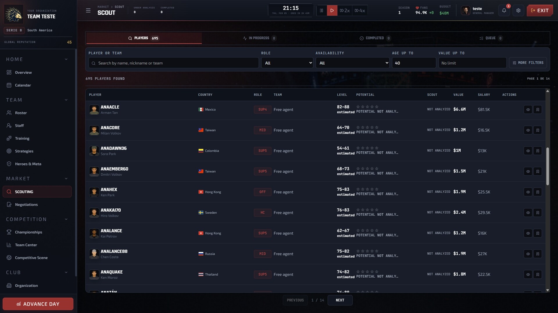 Esports Dynasty Manager screenshot 16