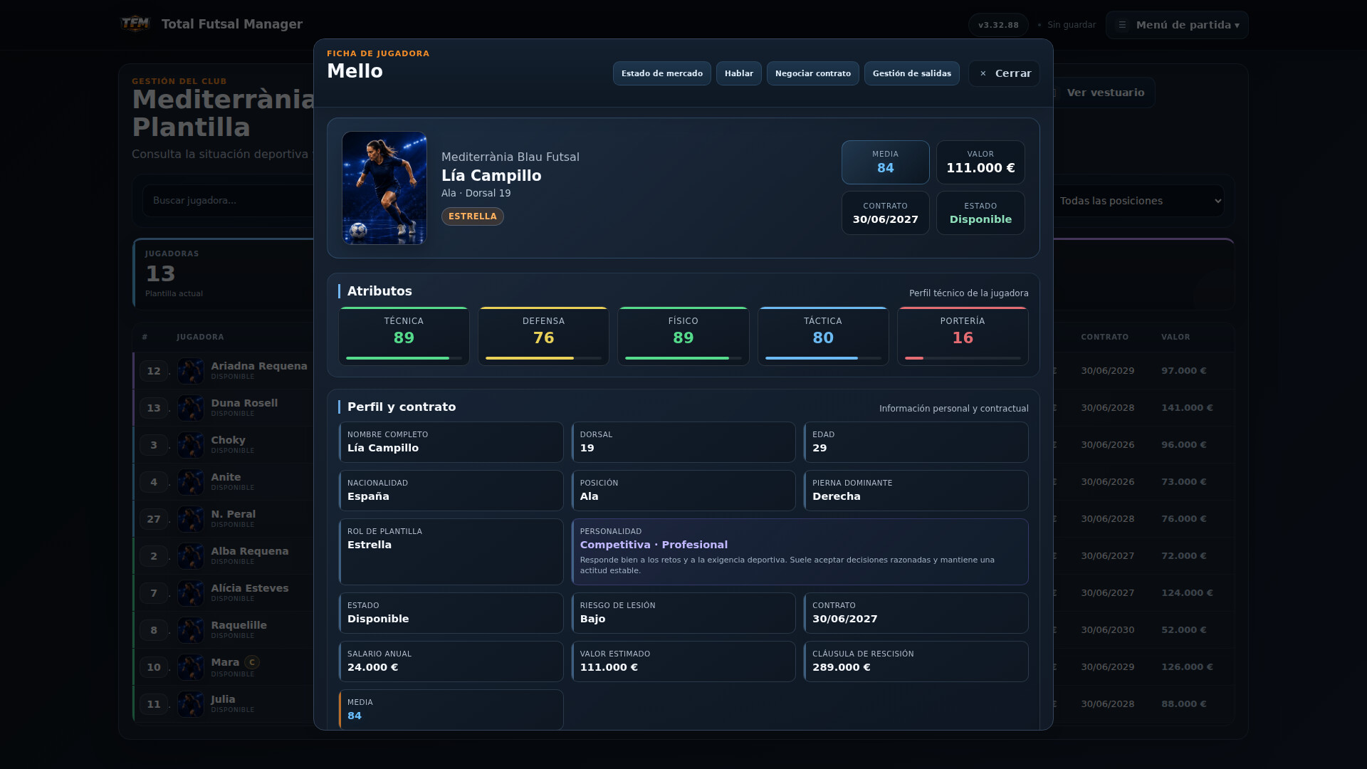 Total Futsal Manager — gameplay screenshot 2