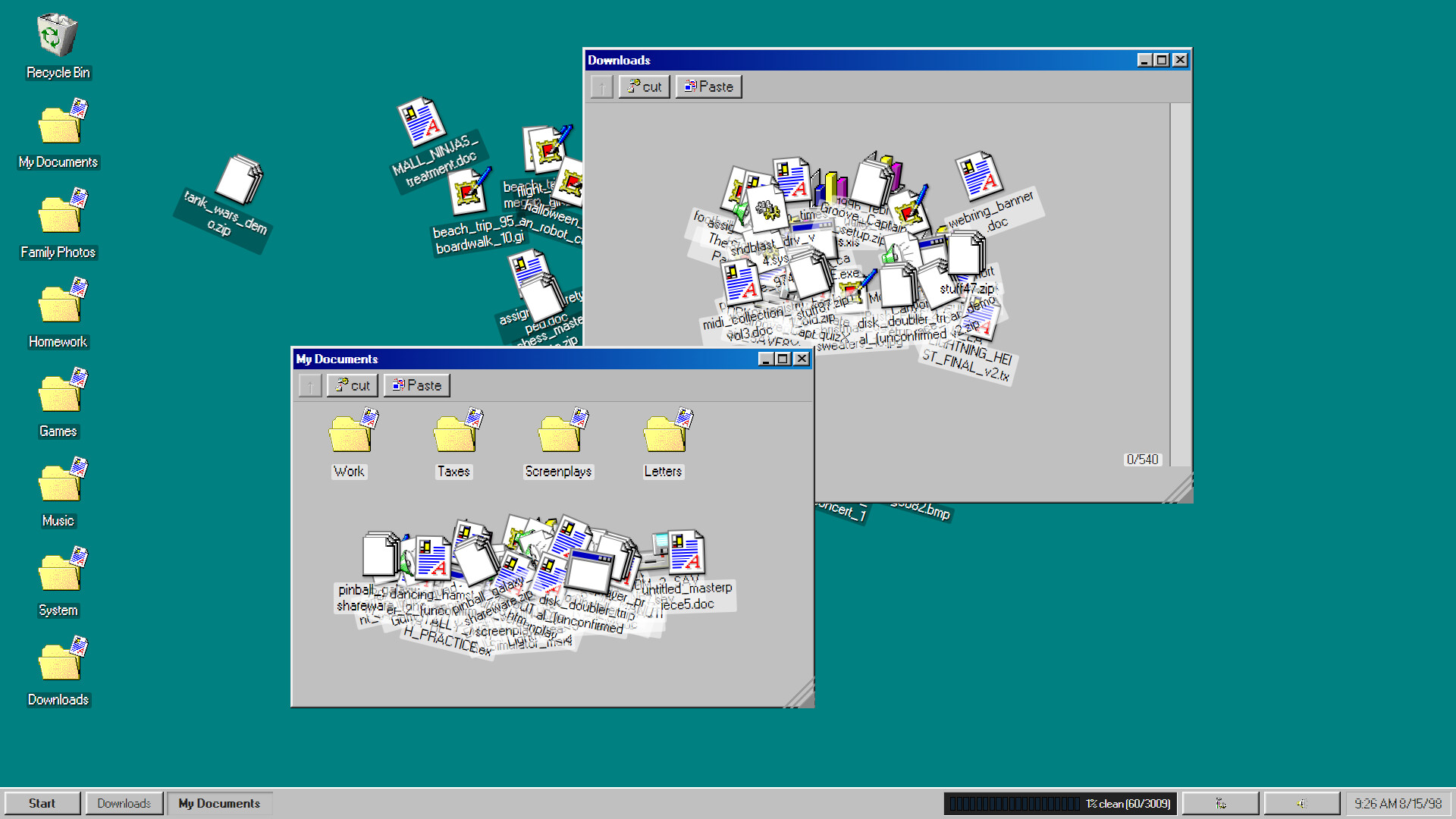 DESKTOP CLEANER 98 screenshot 1