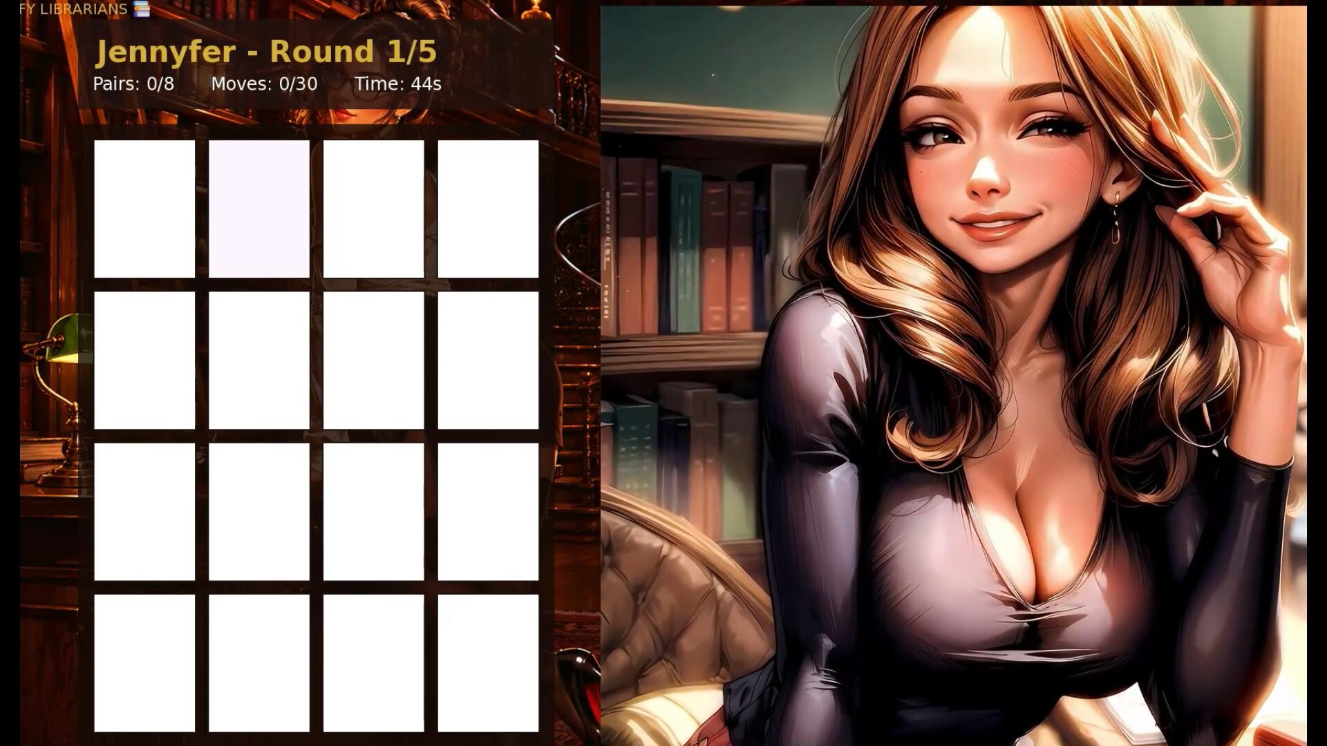 Strip Memory: Milfy Librarians screenshot #1
